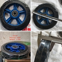Roda Troli Dorong Industri Tugas Berat 10 Inci Anti Bocor, Karet Padat Inti Besi Cor, Bantalan Bola