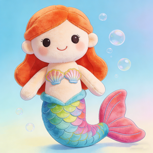 Muñeca de Peluche Princesa <span class=keywords><strong>Sirena</strong></span> con IA, Juguete de <span class=keywords><strong>Sirena</strong></span> Adorable, Almohada Suave para Niños, Peluche de <span class=keywords><strong>Sirena</strong></span> Hecho a Medida, <span class=keywords><strong>Animal</strong></span> de Peluche Abrazable - Product Image 1