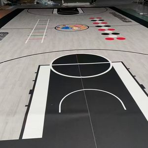 أرضيات رياضية داخلية مصنوعة من الفينيل PVC مطبوعة حسب الطلب للمدارس والصالات الرياضية مع تخصيص نمط ثلاثي الأبعاد مقاومة للماء وصديقة للبيئة - Product Image 3