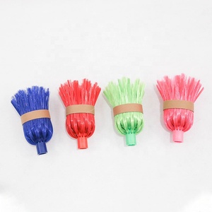 Long Bristle With Telescopic Long Handle Plastic Housekeeping Broom Round Ceiling Cleaning Brush With Telescopic Stick