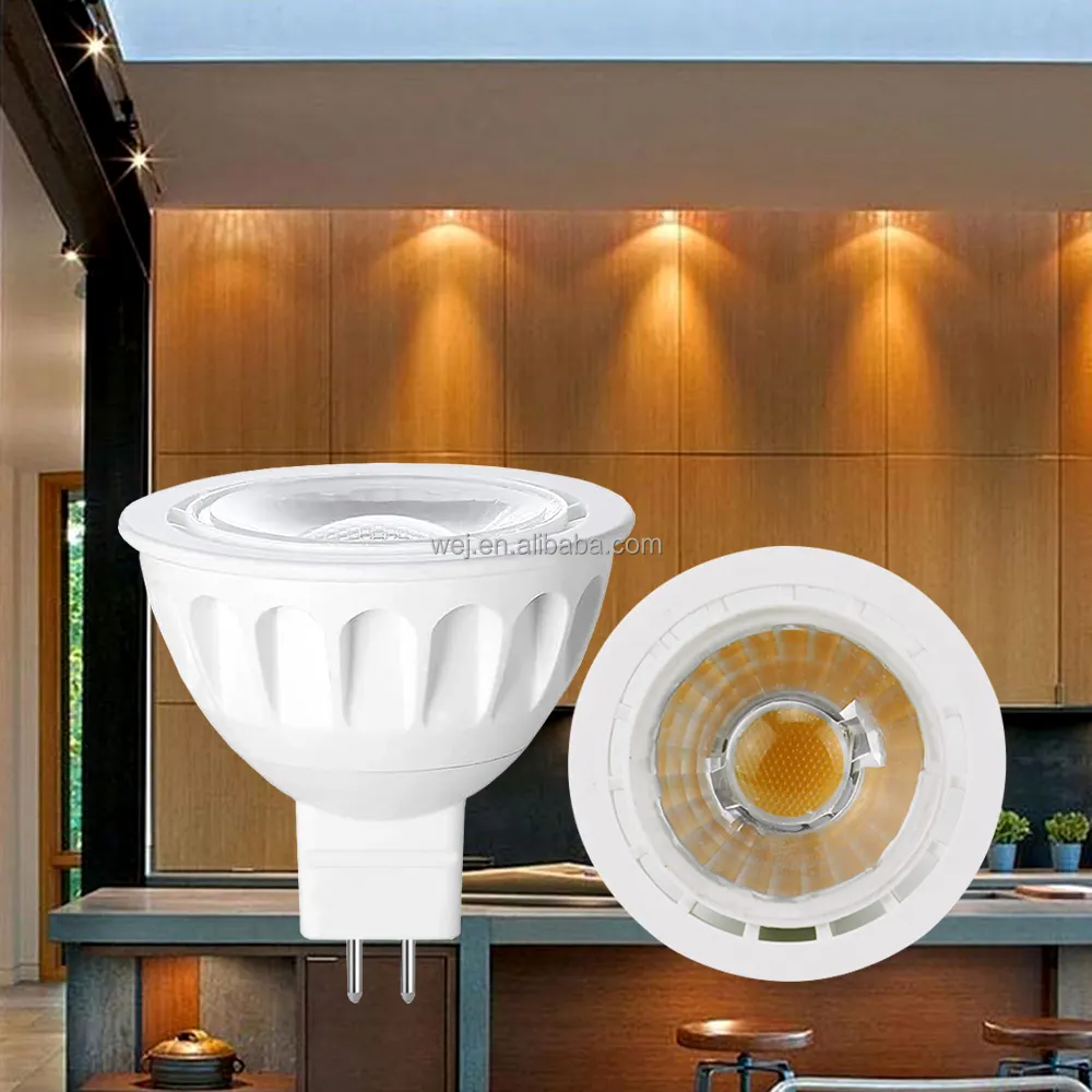 Nhà Máy MR16 LED Spotlight AC/DC 12V 3W 5W 7W 2700K 3000K 500lm không thay đổi độ sáng gu5.3 bóng đèn COB MR16 LED bóng đèn