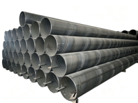 Tuyau en acier au carbone soudé en spirale de 273 mm API 5L ASTM A106 Q235, tube en fer noir de 6 m de long pour la transmission d'eau et la construction