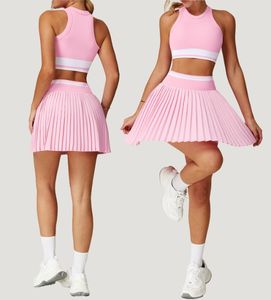 Damen bekleidung Trainings anzug Zweiteiliges Matchhing-Set Tennis rock <span class=keywords><strong>2</strong></span>-teiliges Set Damen Gym Tennis Wear - Product Image 1