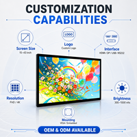 Moniteur mural industriel à écran tactile capacitif 27'' 4K 3840*2160 à 10 points de contact, cadre fin, neuf, directement de l'usine