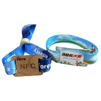 RSTE personnalisé imprimé 13.56MHz en bois NFC RFID tissé bracelet cartes de contrôle d'accès accessoire