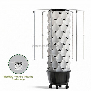 Torre <span class=keywords><strong>de</strong></span> Cultivo Vertical Hidropónico <span class=keywords><strong>de</strong></span> 6-12 Niveles con Luz LED para Piñas, Sistema con Bomba, Jardín Interior, Maceta para Vegetales - Product Image 2