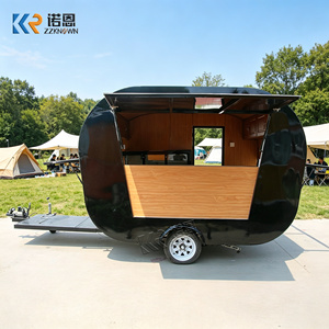 Chariot à glaces sur roues, remorque de restauration, chariot à hamburgers, restaurant mobile avec cuisine, remorques alimentaires pour bubble tea et barbecue - Product Image 1