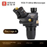 YCS 71 Ultra Microscope Professional 0.67X-45X Magnification Zoom Stereo Microscope for PCB Repair with 10X23 Eyepieces Tools
