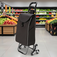Chariot pliant personnalisable à six roues en fer, réutilisable, étanche, pour courses et transport de légumes, produit OEM
