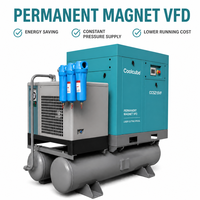 Compresseur d'air à vis à entraînement direct Coolcube CC15VF 15kW 20HP 16bar 232psi 1.2m³/min 42cfm lubrifié silencieux VSD pour découpe laser