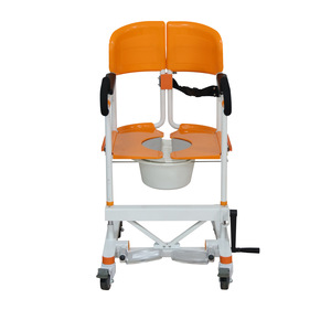 Hand Cranked Adjustable Patient Transfer Machine With Commode For Home Care <b>Elderly</b> And Paralyzed Patients 200kg Capacity - Product Image 2