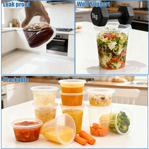 Meilleures ventes : Contenants à soupe de camping de 32 oz, sans danger pour les aliments, étanches, gobelets jetables en PP, grands bols en plastique micro-ondables avec couvercles - Product Image 3