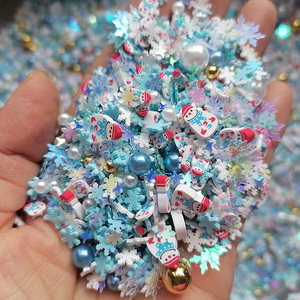 1kg DIY Craft Slime sprinkles giáng sinh Snowman bông tuyết Acrylic Hạt Ngọc Trai Mix Polymer đất sét sprinkles lát - Product Image 1