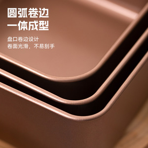 Square Cake Pan Carbon Steel Non-Stick Baking Mold Deep Oven Safe Solid Color For Bread And Cake - Product Image 1