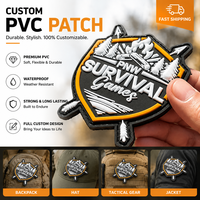 Patchs personnalisés en PVC, badges en silicone, appliques pour vêtements, écussons 3D souples en caoutchouc avec logo, patchs velcro – Vente en gros