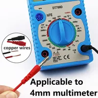 Kit Kabel Uji Multimeter 16 in 1, Kabel Probe Pengganti dengan Konektor Banana 4mm, Set Kabel U-type Insert Alligator Clip, Kabel Voltmeter