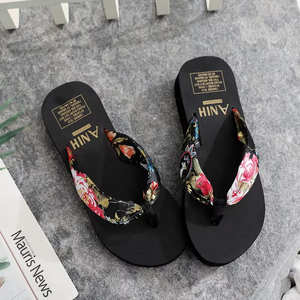 Women Bohemian Satin Ribbon EVA <b>Slippers</b> Summer 2026 Simple Casual Beach <b>Flip</b> <b>Flops</b> Chaussure Femme Sandals - Product Image 1