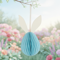 Décorations suspendues de Pâques personnalisées en forme de lapin 3D en papier nid d'abeille, écologiques, réutilisables, aimants, fournitures pour les fêtes de Pâques