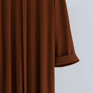 <span class=keywords><strong>Robe</strong></span> Abaya en tricot côtelé longue, 4 couleurs, pour femmes musulmanes, Abaya épaisse pour l'automne et l'hiver, fabriquée par Yibaoli - Product Image 6