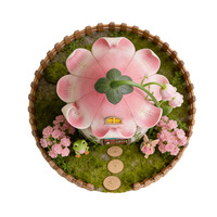Nouvelle Sculpture en Résine Maison de Fleurs Créative 2026, Art de Sculpture 3D Réaliste, Décoration d'Intérieur, Cadeau d'Affaires, Personnalisation XiBiao