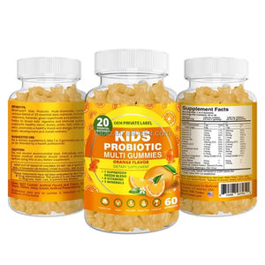 Complément alimentaire en gommes pour enfants, probiotiques, multivitamines, superaliments verts, personnalisable, marque privée OEM, plus de 20 minéraux, vitamines B/C/D/E (60 - Product Image 1