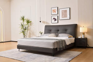 Letto King-Size in vera pelle di alta qualità colomba letto Super morbido grande adatto per camere da letto o appartamenti padronali - Product Image 3