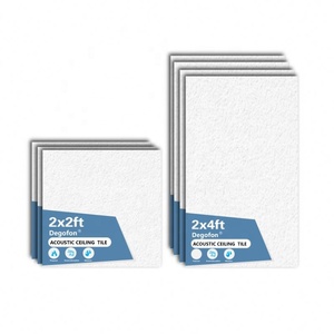 Plafonds acoustiques insonorisants 2x2 à poser en suspension, systèmes de plafonds insonorisants. Panneau <span class=keywords><strong>acoustique</strong></span> en laine de roche pour lutter contre le bruit - Product Image 3