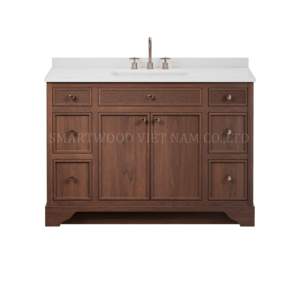 Juego de tocador de baño de lujo Lavabo doble con cajones - Product Image 1