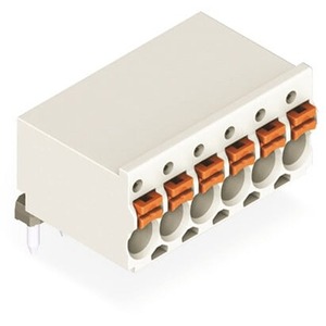 <span class=keywords><strong>2091</strong></span>-1376 6p 1 แถว แบบตัวเมีย ถูกดันเข้าและติดตั้งในมุมกับปุ่ม THT ระยะห่าง 3.5 มม. 300V ซีรีส์ <span class=keywords><strong>2091</strong></span> สำหรับ PLC - Product Image 1