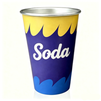 Tasses réutilisables personnalisables à logo, changeant de couleur à froid, pour camping en extérieur et usage domestique, avec poignée en aluminium – Vente chaude