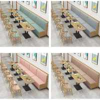 Foshan Vente en gros de sièges en forme de U pour restaurant, ensembles de salle à manger simples, mobilier de restaurant en bois pour café