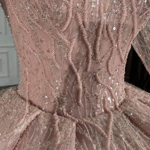 Vestido de Noche Elegante con Lentejuelas, Manga Larga, Bordado de Encaje, Estilo Baile de Gala, Modelo 5661 - Product Image 4
