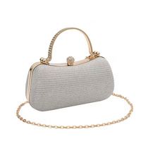 Sac à main élégant avec strass et pompon, sac de soirée tendance, sac de mariage