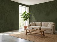 Papier peint texturé vintage en velours avec motif de forêt, de montagne et de rivière pour la rénovation et la décoration des murs de la chambre