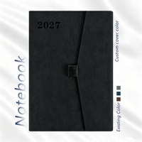 Carnet A5 en cuir PU 2027, personnalisable avec logo, design de luxe, pour entreprises, promotionnel, exécutif, bureau, planificateur en gros