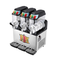 Machine à Granita Commerciale Automatique pour Boissons Glacées, Jus et Smoothies, 1/2/3 Bacs, Machine Industrielle à Granita et Glace Pilée