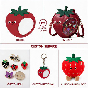 กระเป๋า Ita Bag แบบสั่งทำพิเศษ พร้อมที่โชว์เข็มกลัดเคลือบเงา กระเป๋าสะพายข้างสำหรับนักสะสมอนิเมะ ขายส่ง - Product Image 3