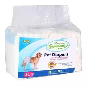 New Design Free Sample Waterproof Pet Dog Diapers Nappies For Male And Female