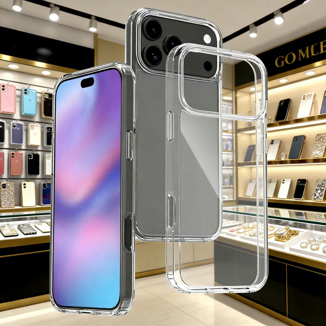 High Quality Transparent Clear Acrylic Protective Case for Apple for iPhone 17 Pro Max Shockproof Smartphone Cases in OPP Bag