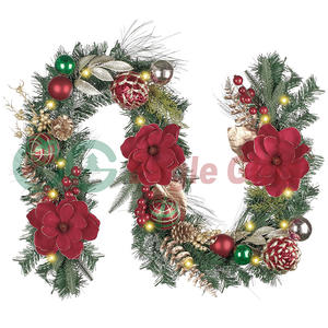 EAGLEGIFTS Christmas <strong>Garland</strong> <strong>Prelit</strong> Pu Pe Hard Needle 183cm Red Berry Artificial Christmas <strong>Garland</strong> Real to Touch - Product Image 5