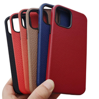 Prix de gros Housse de téléphone en cuir pour iPhone 13 Étui en cuir véritable pour iPhone 14 15 16 17 Pro Max Étui de téléphone