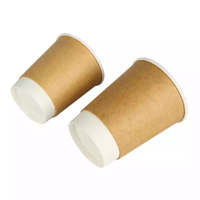 Gobelet à café jetable imprimé avec logo personnalisé de 8oz 10oz 12oz 16oz 22oz à double paroi avec couvercle
