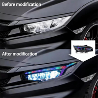 Pour HONDA CIVIC 2016-2022, ensemble de phares LED, remplacement de phares de voiture, fourniture d'usine, pièces automobiles - Une paire (multicolore)