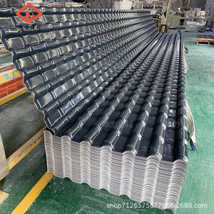 Resin Roof <b>Tiles</b> Corrugated <b>PVC</b> Thickened Waterproof Heat Insulating Traditional Style For Eaves And Drip Use - Product Image 1