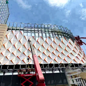 Panneau de fond en sequins 3D Alumtimes, panneau mural en aluminium 3D, revêtement décoratif mural, façade moderne imperméable - Product Image 1