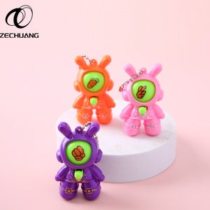 New Trending Children's Rock Paper Scissors Game Plastic Promotional Toys with Keychain ZECHUANG PLASTIC