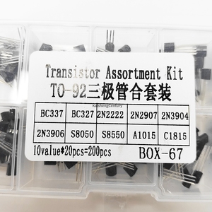 Kit de 20 transistors à insertion directe en ligne, 10 types, y compris NPN TO-92 <span class=keywords><strong>PNP</strong></span> BC337 BC327 <span class=keywords><strong>2N2222</strong></span> 2N2907 2N3904 2N3906 S8050 - Product Image 5