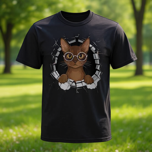 Camiseta con diseño gráfico de gato birmano con gafas de sol, talla unisex para adultos - Product Image 3