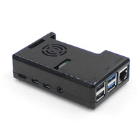 Boîtier de protection transparent en plastique ABS pour Raspberry Pi 4ème génération Raspberry Pi 4B, boîte fixe pour carte mère