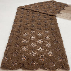 Cordón peludo + cuentas + bordado de lentejuelas, vestido sencillo, ropa, zapatos, bolsos, sombreros, tela <span class=keywords><strong>con</strong></span> bordado de cuentas - Product Image 3